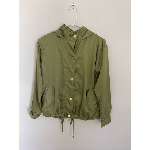 MICHAEL Michael Kors Olive Green Hooded Blouse - Picture 2 of 7